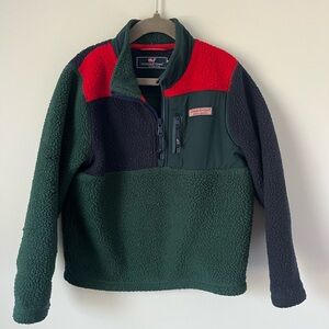 Kids Fleece Jacket - Green, Red, and Black